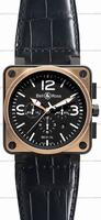 Bell & Ross BR 01-94 Chronographe Pink Gold & Carbon Mens Wristwatch BR0194-BICOLOR